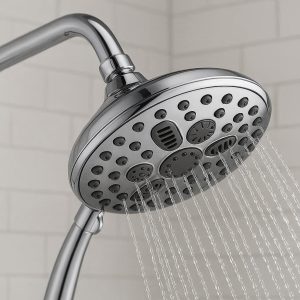 Adjustable Rain Shower Head with Multiple Spray Settings